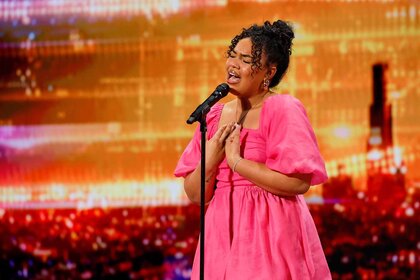 Brooke Bailey performs onstage on America's Got Talent Episode 1908.