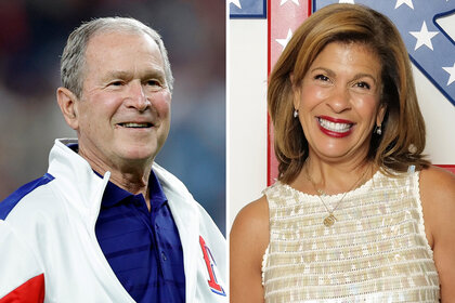 A split of former President George W. Bush and Hoda Kotb