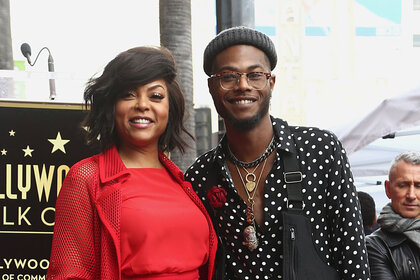 Taraji P. Henson and Marcell Johnson at her Star unveiling at the The Hollywood Walk of Fame