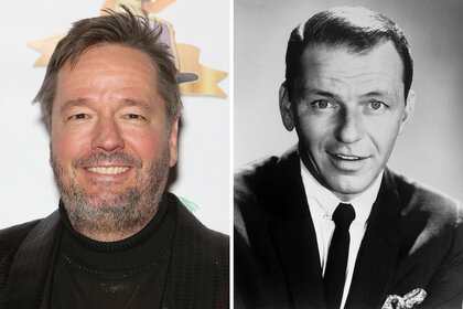 Split of Terry Fator and Frank Sinatra