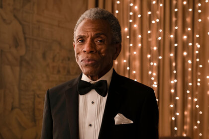 Closeup of Andre De Shields as Harold in Brilliant Minds.