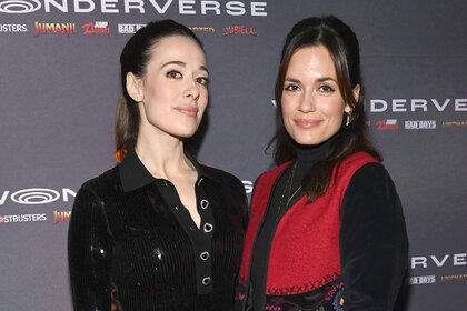 Marina Squerciati and Torrey Devitto pose together on the red carpet at Wonderverse