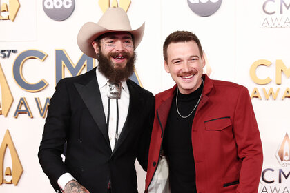 Post Malone and Morgan Wallen at The 57th Annual CMA Awards