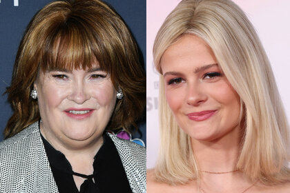 A split featuring Susan Boyle and Darci Lynne Farmer.