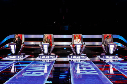 The Voice coaches during the Season 26 premiere