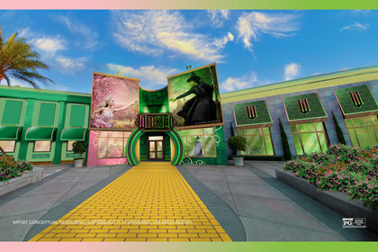 The entrance to the The Wicked Experience at Universal Parks