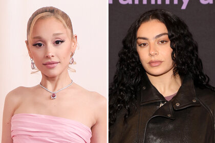 A split of Ariana Grande and Charli XCX