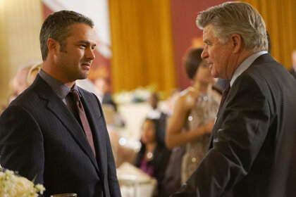 Kelly Severide smiles at his father Benny Severide on Chicago Fire Season 4 Episode 7