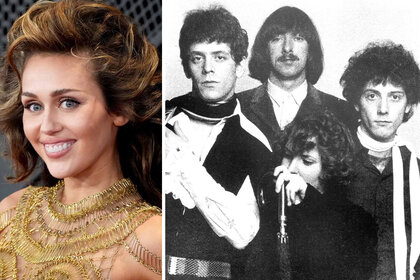 Split of Miley Cyrus and The Velvet Underground