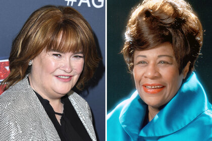 A split of Susan Boyle and Ella Fitzgerald