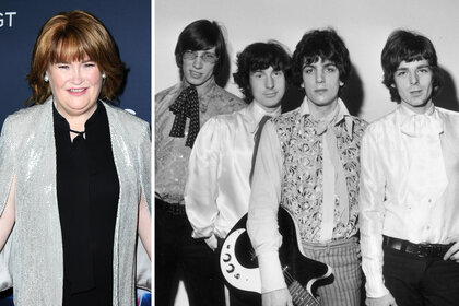 A split of Susan Boyle and Pink Floyd