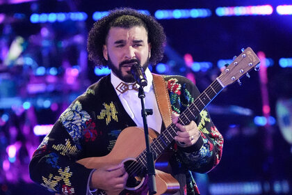 Adam Bohanan performs during Season 26 Episode 12 of The Voice.