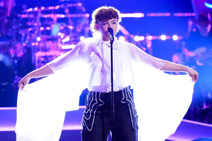 Jose Luis performs during Season 26 Episode 12 of The Voice.