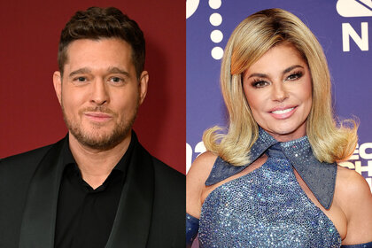 A split featuring Michael Bublé and Shania Twain.