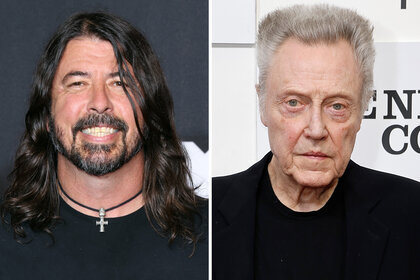 A split of Dave Grohl and Christopher Walken