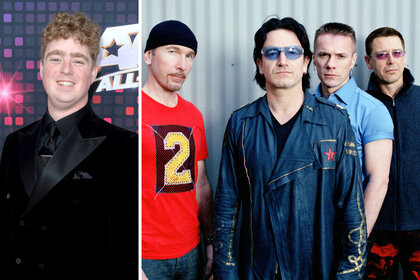 A split of Tom Ball and The band U2