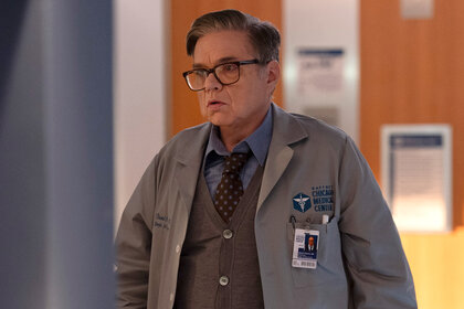 Dr Daniel Charles looks concerned on Chicago Med Season 10 Episode 12