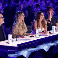 Howie Mandel, Heidi Klum, Sofia Vergara, and Simon Cowell in America's Got Talent, Season 19 Episode 11.