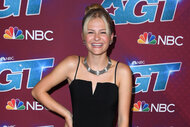 Darci Lynne, wearing a black dress, arrives at the red carpet for the America's Got Talent Season 17 Finale.