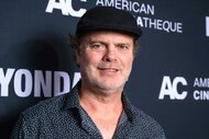 Rainn Wilson wears a gray stop and attends the 2022 Beyond Fest: Weird: The Al Yankovic Story Screening.