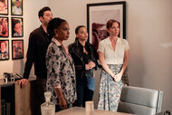 Shanola Hampton as Gabi Mosely, Karan Oberoi as Dahn Rana, Gabrielle Elise Walsh as Lacey Quinn, and Kelli Williams as Margaret Reed