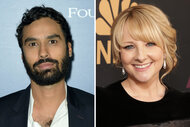 A split of Kunal Nayyar and Melissa Rauch