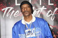 Snoop Dogg attends a red carpet for an event for miami art week