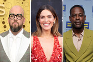 Split of Chris Sullivan, Mandy Moore, and Sterling K. Brown