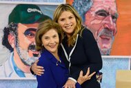 Laura Bush and Jenna Bush Hager hug on the today show