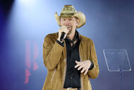 Toby Keith performs on stage during the 2022 BMI Country Awards