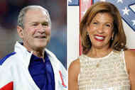 A split of former President George W. Bush and Hoda Kotb