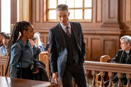 Det. Toni Churlish and A.D.A Sonny Carisi stands in the courtroom on Law and Order SVU