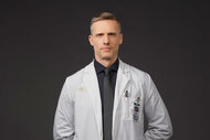 Teddy Sears poses as Dr. Josh Nichols in a Brilliant Minds promotional image