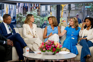 Craig Melvin Savannah Guthrie, Hoda Kotb, Jenna Bush Hager and Sheinelle Jones talk on the today show