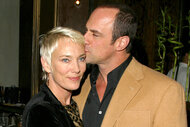 Christopher Meloni kisses his wife Sherman Williams's head