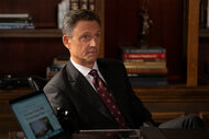 Nicholas Baxter sits on Law and Order Season 24 Episode 3