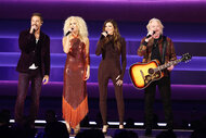 Jimi Westbrook, Kimberly Schlapman, Karen Fairchild and Phillip Sweet of Little Big Town perform onstage.