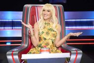 Gwen Stefani sits in a judge's chair on The Voice Season 26 Episode 10.