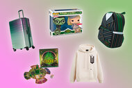 A collage of merchandise promoting wicked