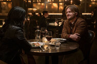 Stephanie Hsu as Ruby and Finneas O'Connell as Jason in Laid.