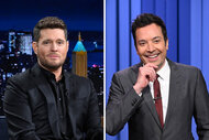 Split of Michael Bublé and Jimmy Fallon