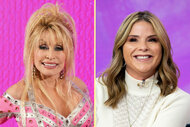 A split featuring Dolly Parton and Jenna Bush.