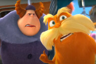 Grizelda (Elmarie Wendeland) and The Lorax (Danny Devito) during the animated movie The Lorax (2012)