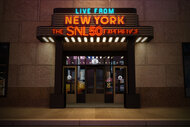 A rendering of the entrance to the SNL 50 Experience