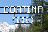 The 2026 Winter Olympic Rings in Cortina d'Ampezzo, Italy.