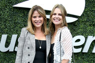 Jenna Bush Hager and Savannah Guthrie smile together at the US open