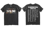 2 views of the SNL 50 The Anniversary Show Concert Tee