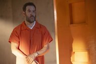 Sir (Mark-Paul Gosselaar) appears in a prision uniform and handcuffs on Found Episode 215.