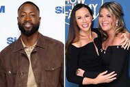 A split of Dwayne Wade and Jenna Bush Hager with Barbara Push Pierce on The Tonight Show Starring Jimmy Fallon Season 11, Episode 36.