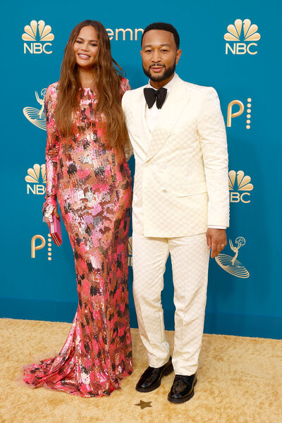 Emmys Red Carpet John Legend Chrissy Teigen